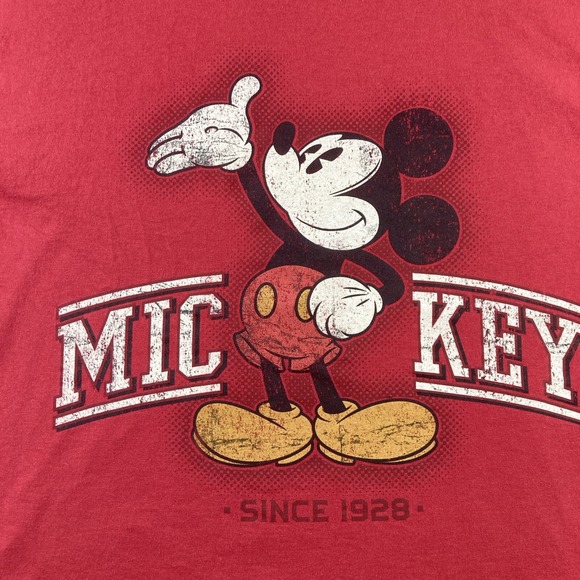 Disney Store Shirt Adult Large Red Mickey Mouse Cartoon Graphic Tee Animation - Picture 2 of 13